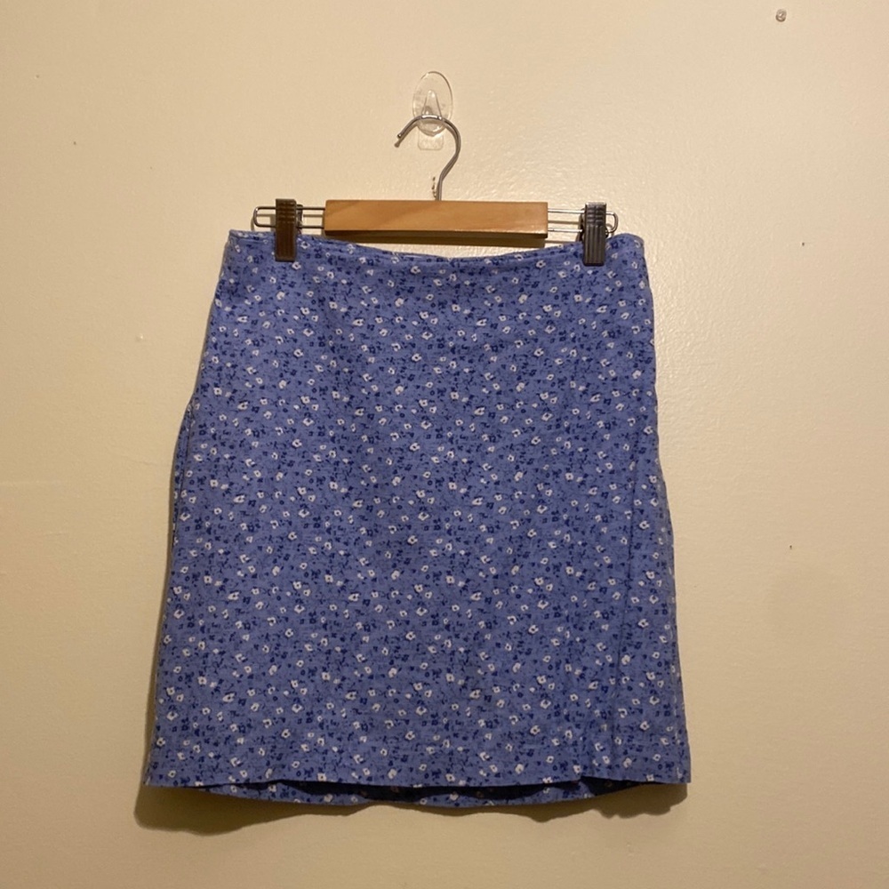 Abercrombie & Fitch Blue Floral Mini Skirt